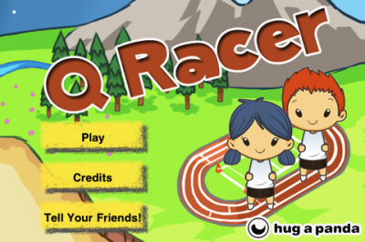 Q Racer title screen